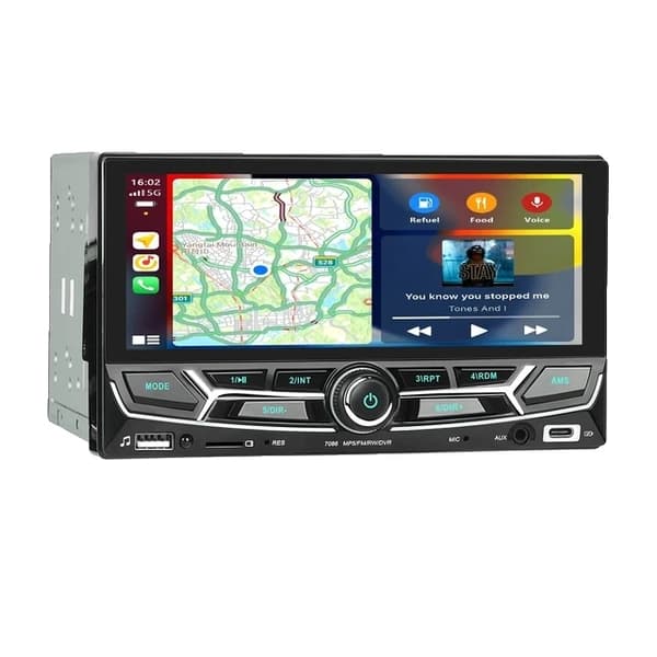Carplay Android Auto Stereo, Universell Kompatibilitet, Pekskärmsdisplay, Trådbunden carplay Wired carplay
