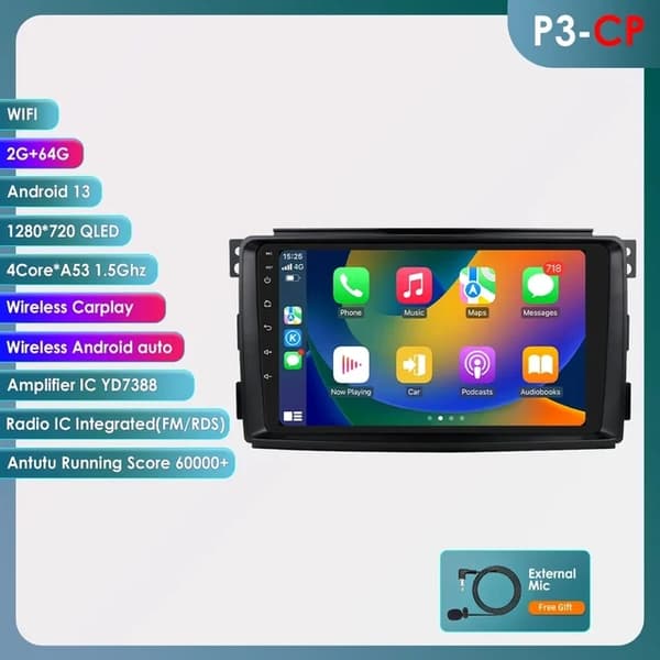 Bilradio systemer, trådløs CarPlay, Android Auto, 10,33 tommer S4