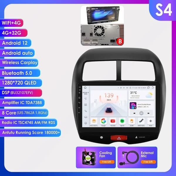 Android Autoradio, Intelligent Bilsystem, GPS Navigation, P2CP-2G 32G-4core-B