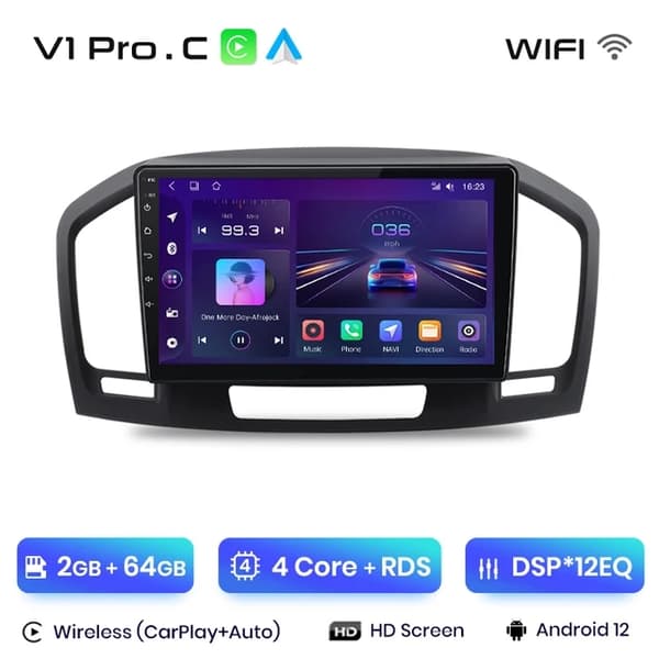 Bil Multimedia Afspiller, Trådløs CarPlay, Android Auto, V1C (1GB-32GB)