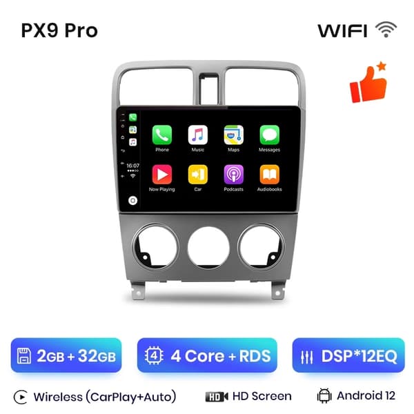 Bilradio Multimedia Navigation, Android Autoradio, CarPlay Stereo, WIFI 1GB-16GB