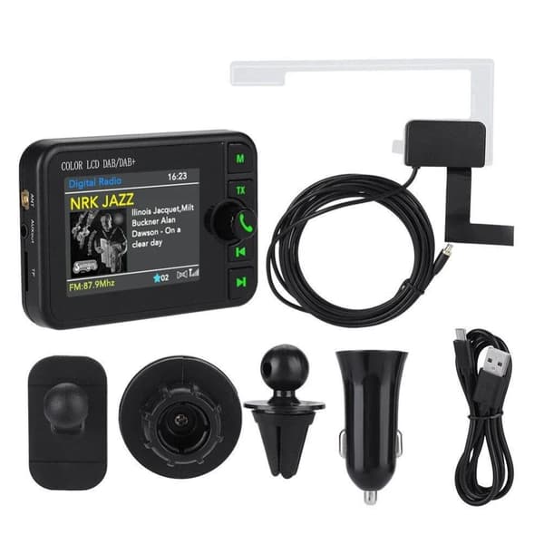 DAB/DAB+ Radio Mottagare, 24-tums LCD-skärm, Bluetooth-anslutning, Svart
