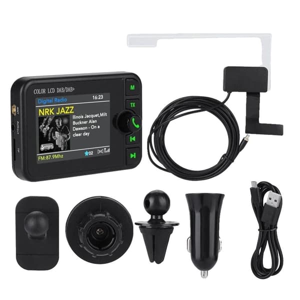 DAB/DAB+ Radio Mottagare, 24-tums LCD-skärm, Bluetooth-anslutning, Svart