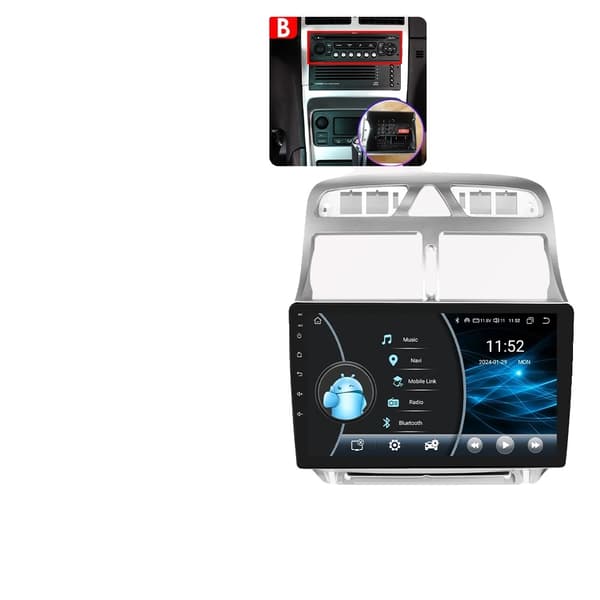 Bil Android GPS-navigationsenhet, multimediaspelare, WiFi-video, W1 (Typ B) W1(Type B)