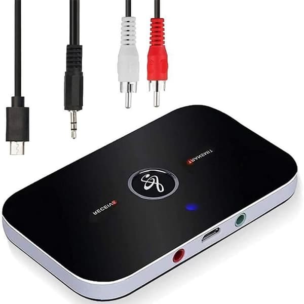 Bluetooth Transmitter Receiver 5.0 2 in 1 Audio Bluetooth Transmitter Receiver med 3,5 mm ljudutgångsadapter/omvandlare