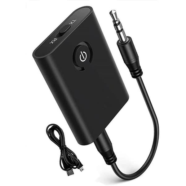 Bluetooth 5.0 Adapter Sändare, Bluetooth-sändare och mottagare 2-i-1 3,5 mm stereoutgång