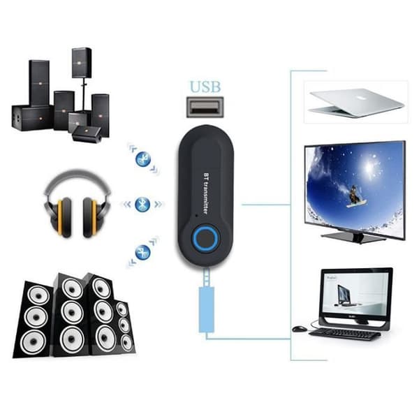 Bluetooth-sändare v4.2 Blutooth-mottagare och -sändare Trådlös Bluetooth-adapter 3,5 mm uttag AUX