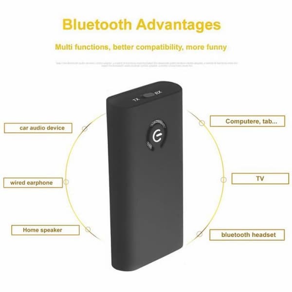 2 i 1 bluetooth-sändare Stereo-ljudmottagare Trådlös Bluetooth-sändare 3,5 mm för hörlurar TV-sändaradapter