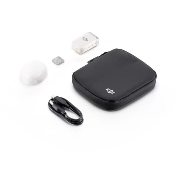 Trådlös sändare - DJI - Mic 2 - Pearl White - HD-ljud - 32-bitars inspelning