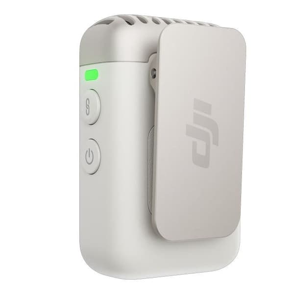 Trådlös sändare - DJI - Mic 2 - Pearl White - HD-ljud - 32-bitars inspelning