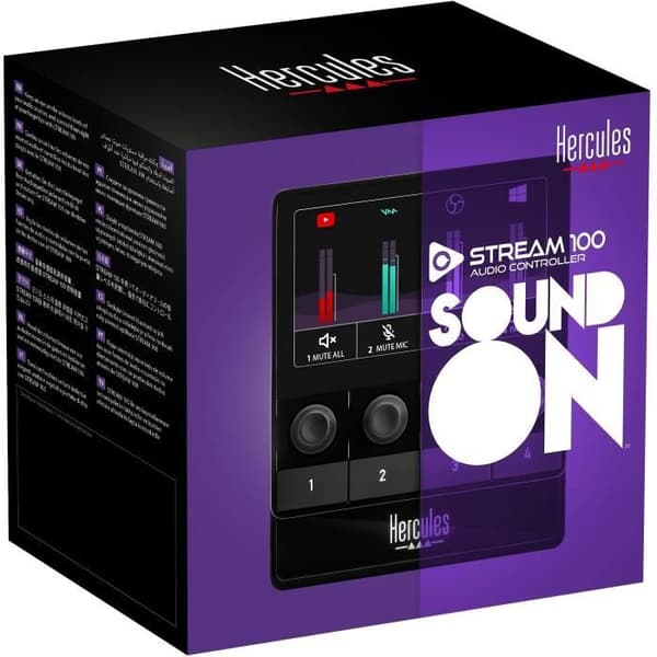 Ljudkontroll - HERCULES - STREAM 100 - Enkel och intuitiv ljudkontroll - Streaming nybörjare