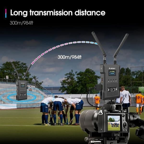 SVBONY ST1 30FPS 5G Ljudni Emiterač i Prijemnik, 4K HDMI Bežični Video Prijenosni Sustav, Latencija 0.06s, 8 Bandova, za Live