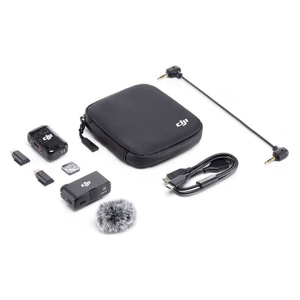 Trådlös mikrofon - DJI - Mic 2 - 1 TX + 1 RX - Brusreducering - Räckvidd 250m - 14h inspelning