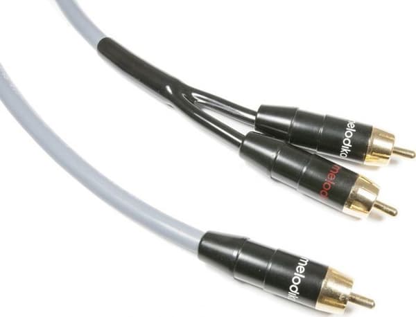 Ljudmottagare - ljudsändare Melodika RCA-kabel (Cinch) - RCA (Cinch) x2 1m grå