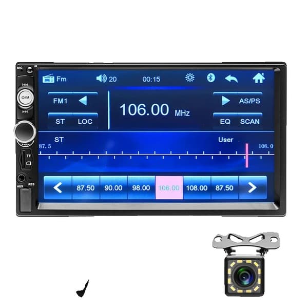 Bil Multimedia Spelare, Android Mirrorlink, Bluetooth Anslutning, radio 12LED-kamera