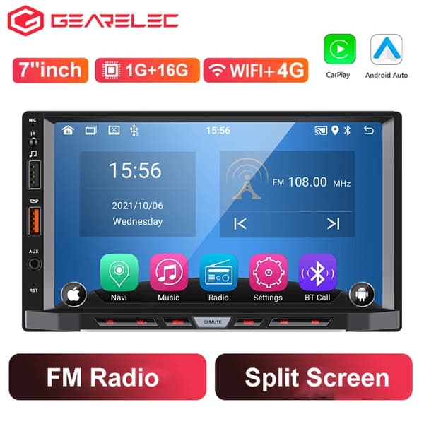 Bilradio, Android 11, Carplay, 1-16GB Carplay