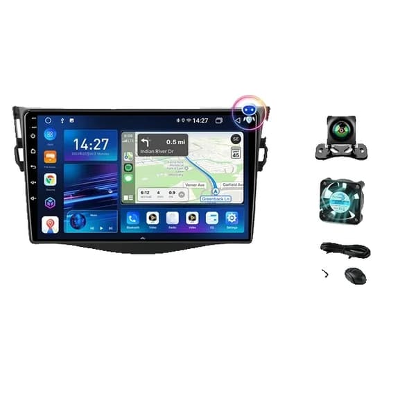 Bilradio, Android 12, Carplay integration, GPS-navigation, T3L max-Fan-Kamera
