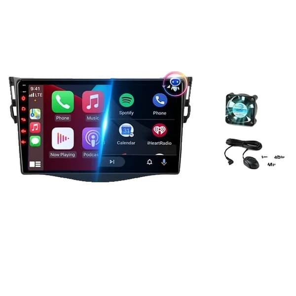Bilradio, Android 12, Carplay-integration, GPS-navigation, S18 Fläkt