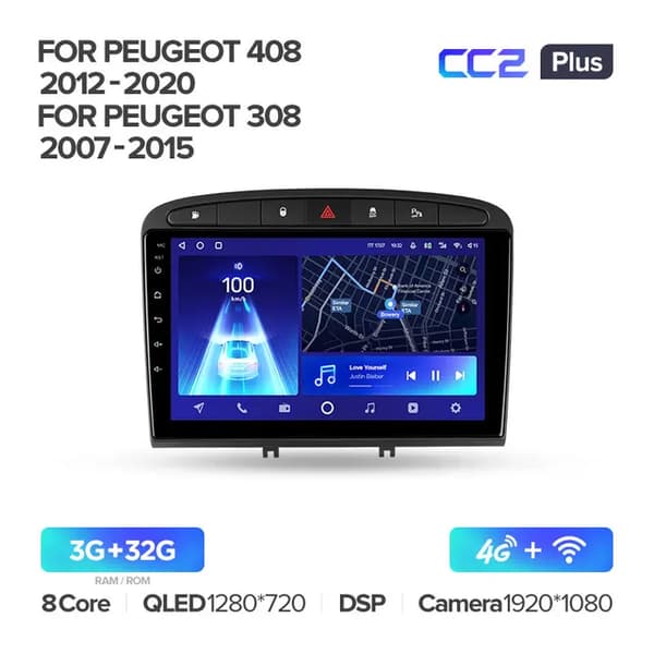 Bilradio, navigeringssystem, pekskärmsdisplay, 408 308 CC2P 32G
