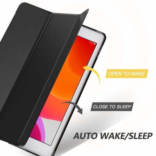 INF iPad fodral 9.7 tum iPad 5/6 iPad Air 1/2 Smart Cover Case Svart