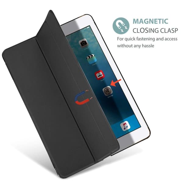 INF iPad fodral 9.7 tum iPad 5/6 iPad Air 1/2 Smart Cover Case Svart