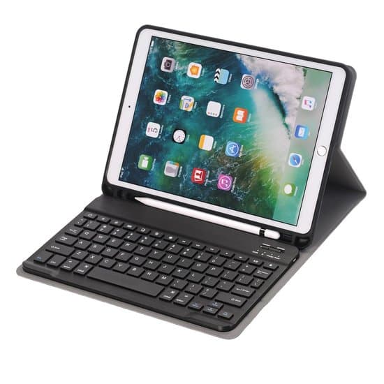 iPad 10.2 (2019/2020/2021) Bluetooth-tangenttikortti fodral - svart