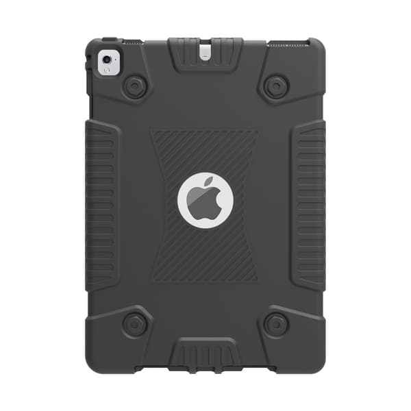 iPad 9.7" 5/6, iPad Air/Air 2  Heavy Duty skal i silikon - Svart