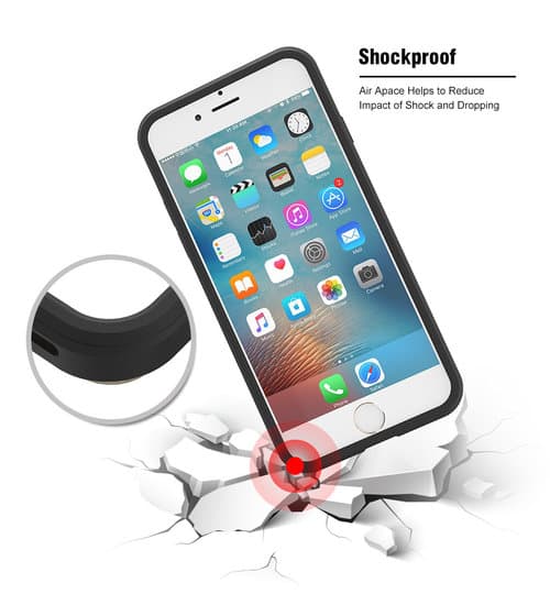 iPhone SE (2020) / 7 / 8 hybridfodral med plats för 2 kort - silver