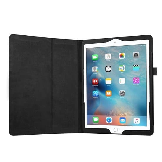iPad 9.7 (2017/2018) Book Case Hoes - Sort