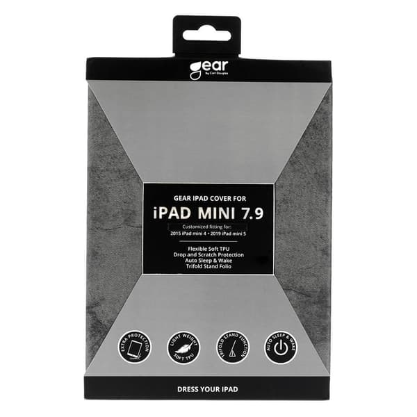 GEAR Tablet Cover  iPad Mini 7,9" 2019 Apple Pencilholder  Grå