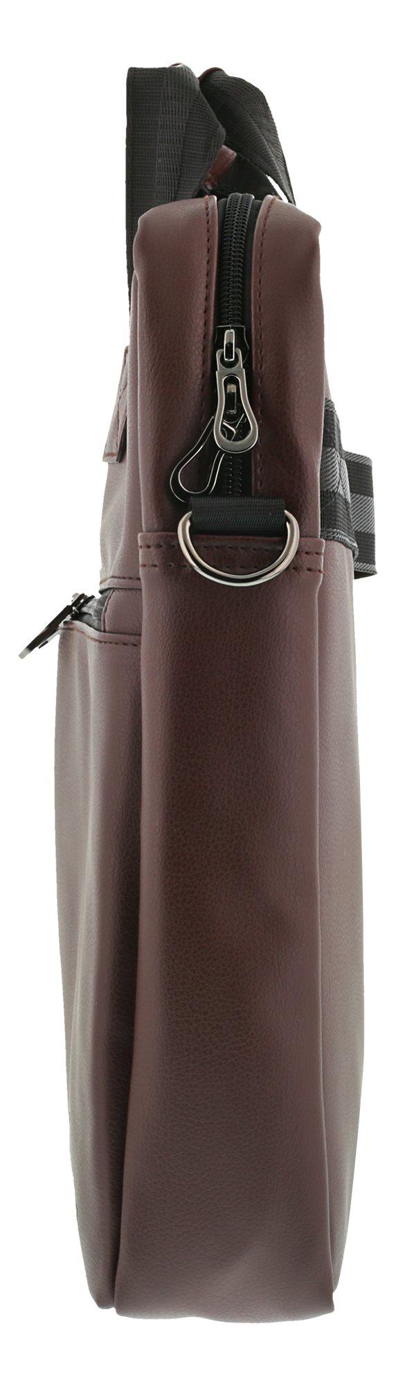 Notebook bag, for 15.6" laptops, 6 pockets, brown