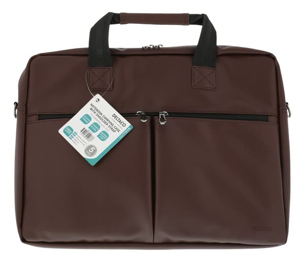Notebook bag, for 15.6" laptops, 6 pockets, brown
