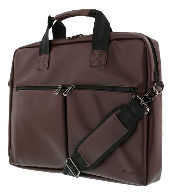 Notebook bag, for 15.6" laptops, 6 pockets, brown