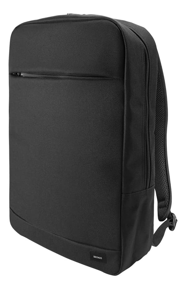 Laptop backpack, for laptops up to 15.6", polyester, black