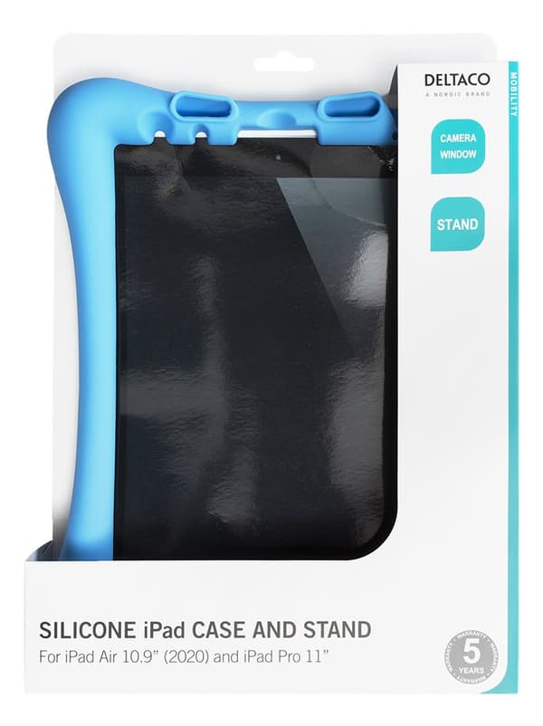 Silicone case, iPad Air 10.9"/Pro 11" 2020/2021, stand, blue