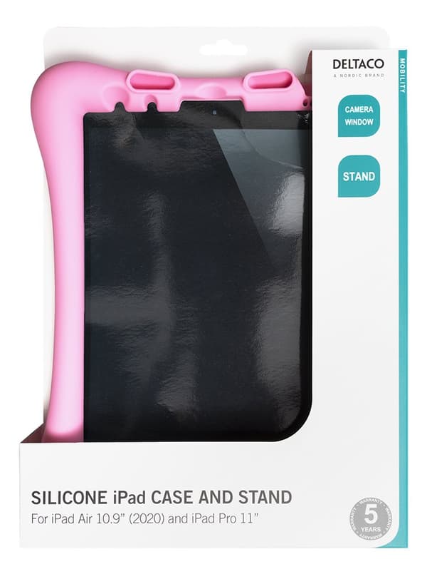 Silicone case, iPad Air 10.9"/Pro 11" 2020/2021, stand, pink
