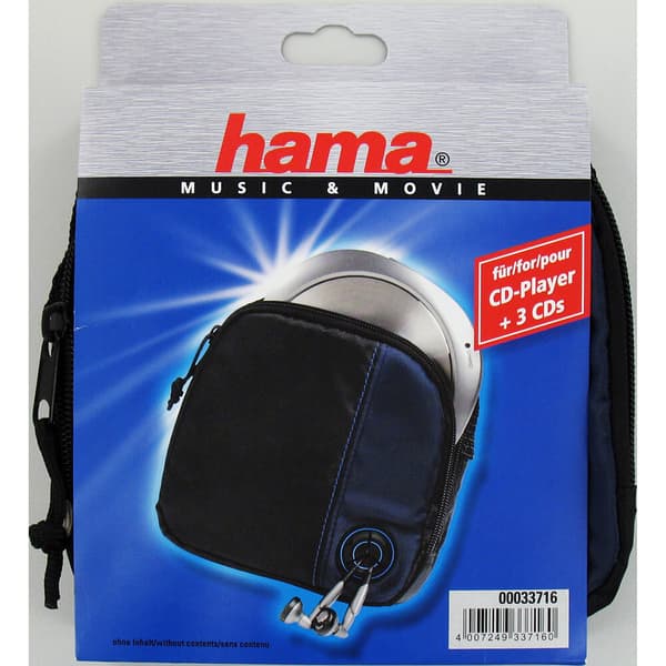 HAMA CD PLAYER BAG+3CDS SW/BL.
