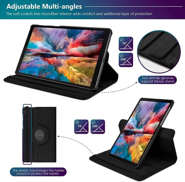INF Etui / stativ til Samsung Galaxy Tab A7 Lite T220/T225, svart