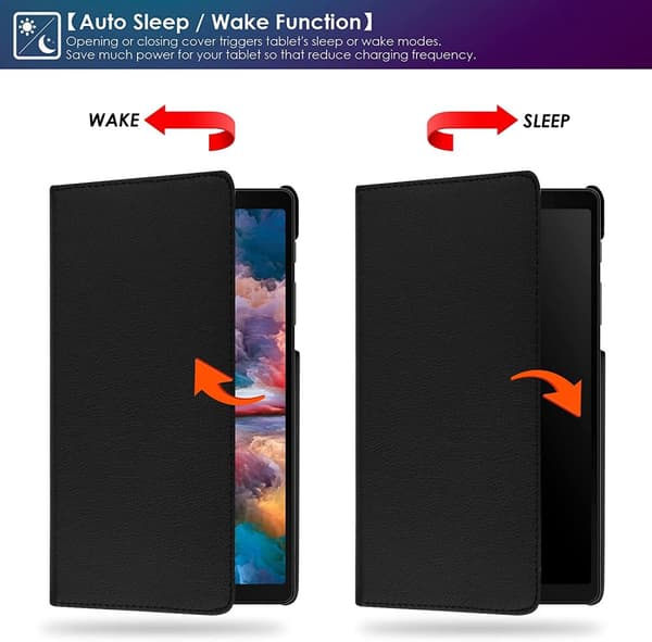 INF Etui / stativ til Samsung Galaxy Tab A7 Lite T220/T225, svart