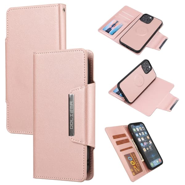 Detachable Plånboksfodral för iPhone 13 Pro - Rosa