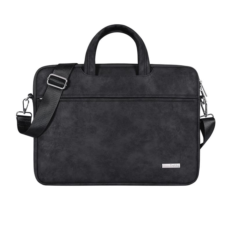 Laptopväska med ficka och rem för 11'' laptop Svart