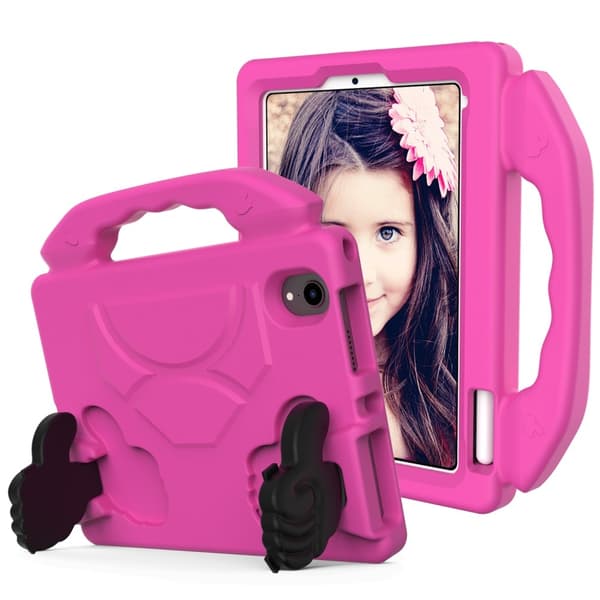 iPad Mini 6 2021 / Mini A17 Pro 2024 EVA Skal med stativ - Rosa
