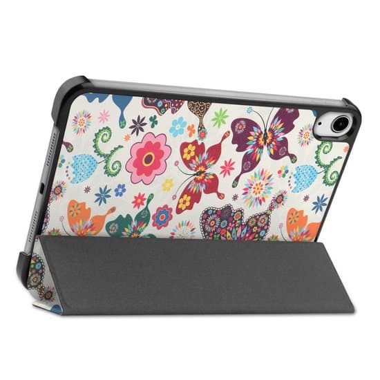 Tri-fold smart fodral för iPad mini (2021) - fjärilar och blommor