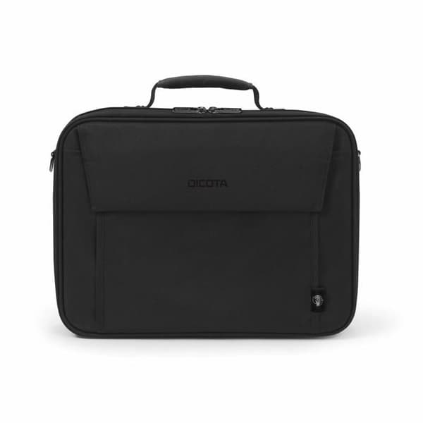 DICOTA MULTI BASE Svart Eco Laptopväska 13"-14,1" Lättvikt med metallram polyesterskydd och flera fack