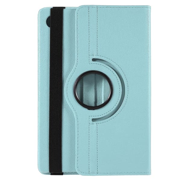 SKALO Samsung Tab A8 10.5 (2021/2022) 360 Litchi Flip Cover - Turkis