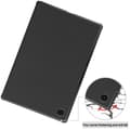 Pikkukuva 9 / 9: SKALO Samsung Tab A8 10.5 (2021/2022) Trifold Suojakotelo - Musta