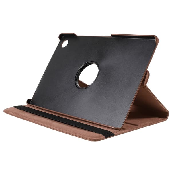SKALO Samsung Tab A8 10.5 (2021/2022) 360 Litchi Flip Cover - Brun