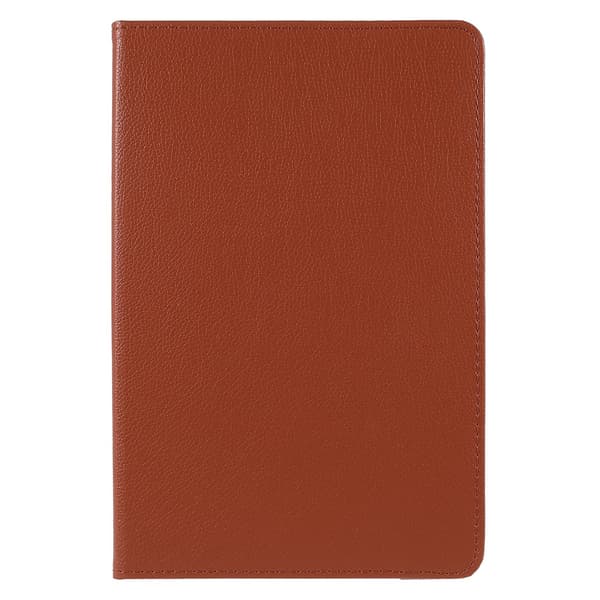 SKALO Samsung Tab A8 10.5 (2021/2022) 360 Litchi Flip Cover - Brun