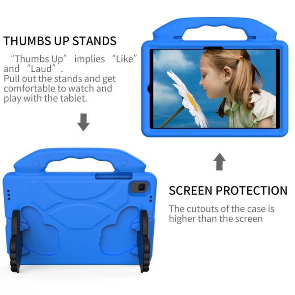 SKALO Samsung Tab A8 10.5 (2021/2022) Thumb Up Lasten Suojakotelo- Sininen