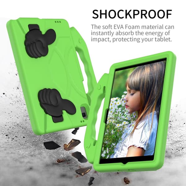SKALO Samsung Tab A8 10.5 (2021/2022) Thumb Up Lasten Suojakotelo- Vihreä